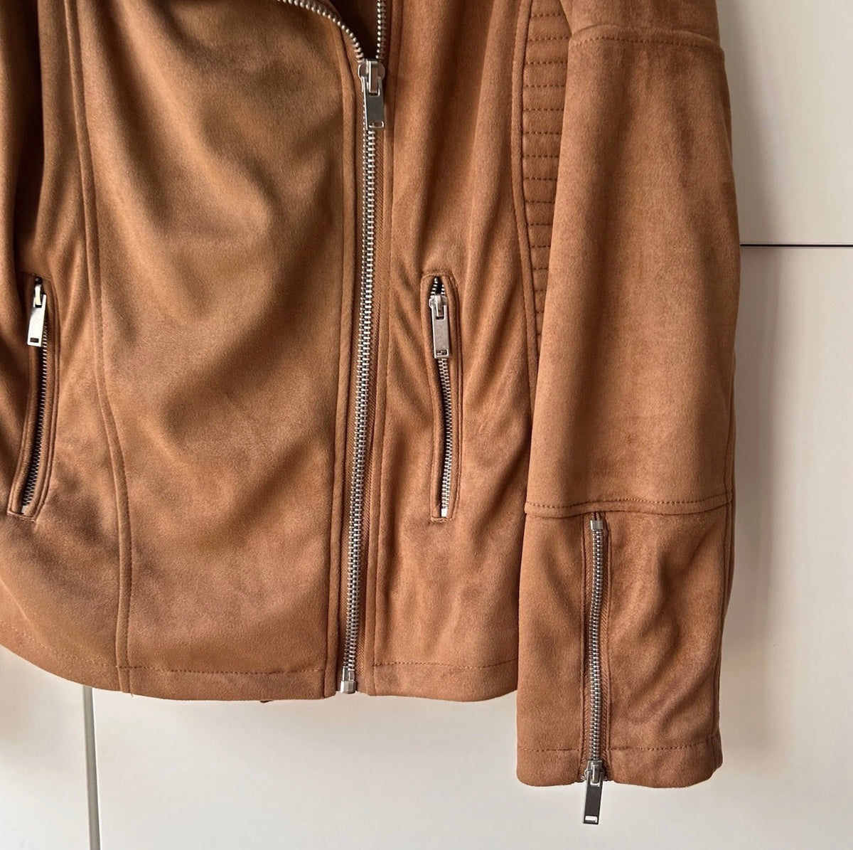 Rivers Tan Biker Style Jacket Women’s Size 18 - Preowned