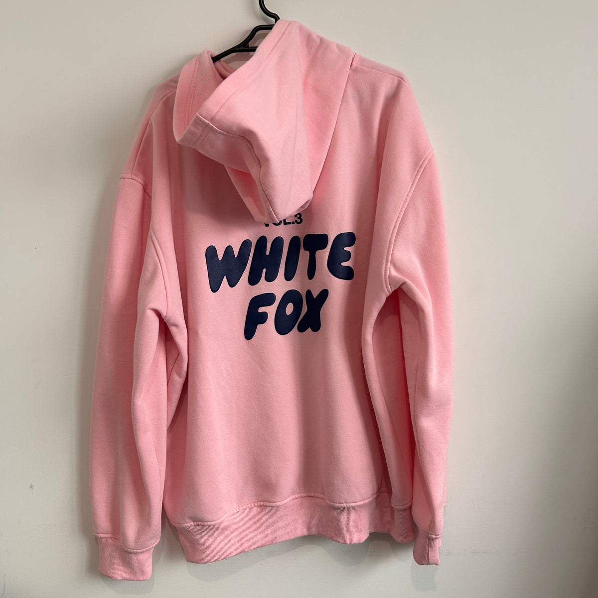 White Fox Pink Hoodie